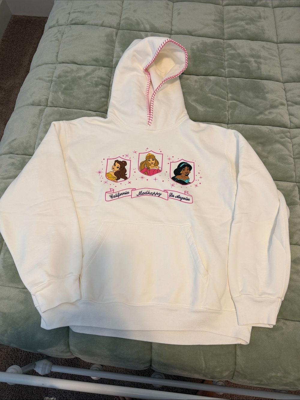 Madhappy and Disney white princess fleece hoodie